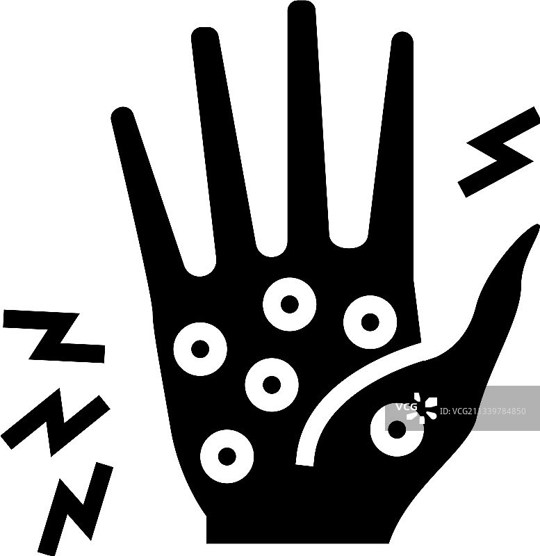 出汗不良性湿疹字形图标图片素材