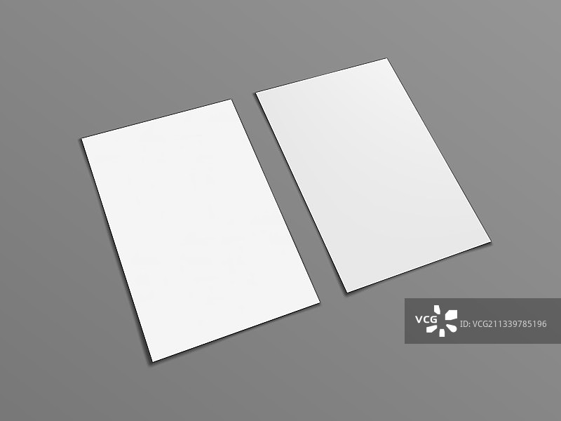 两张空白A4灰色背景人像纸图片素材