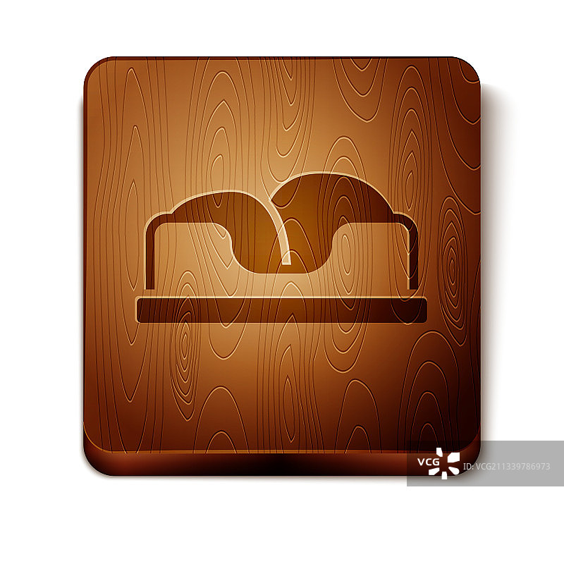 白色背景上的棕色宠物床图标图片素材