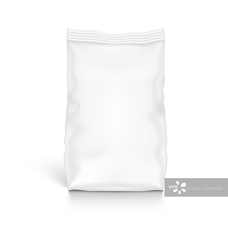 白色空白铝箔食品零食小袋包装图片素材