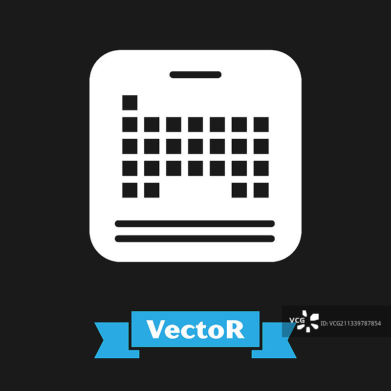 白色元素周期表图标图片素材