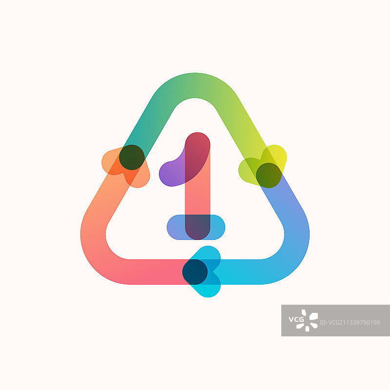 三角形No.1标志图片素材