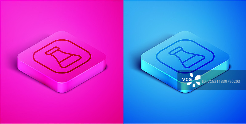 等距线试管和烧瓶化学试剂图片素材