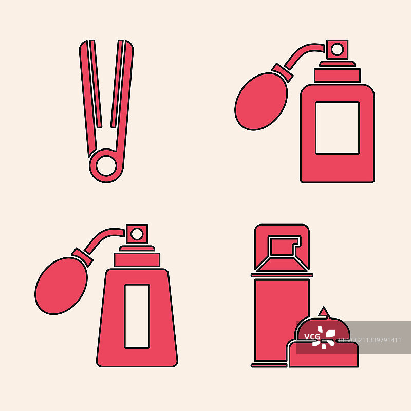 剃须啫喱泡沫卷发棒套装图片素材