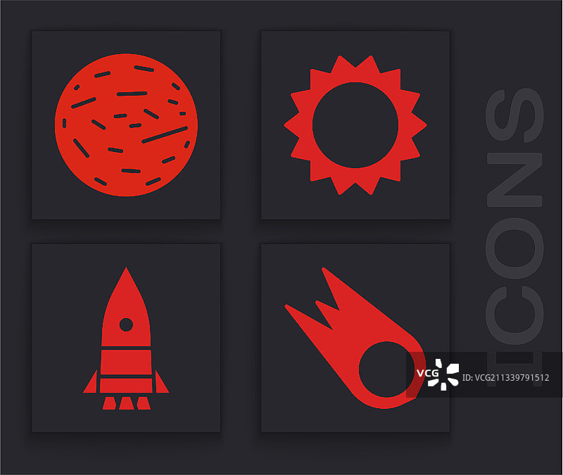 彗星坠落金星太阳图片素材