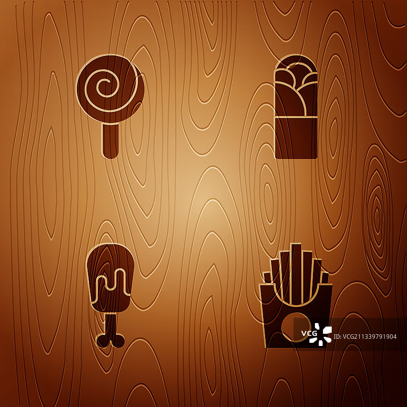 薯条棒棒糖设计素材图片素材