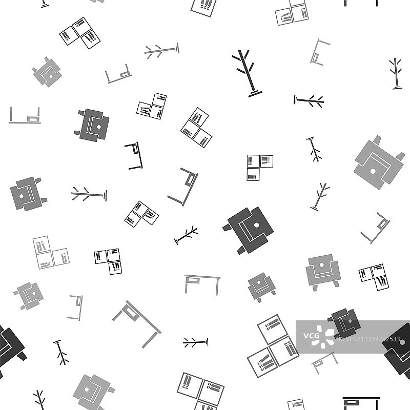 带书衣帽架书架扶手椅套装图片素材