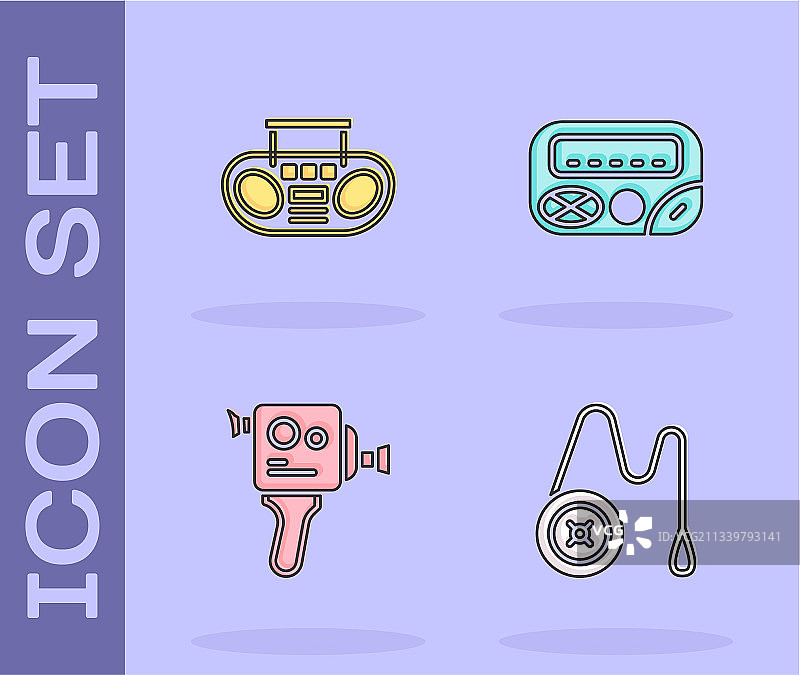 溜溜球玩具家用立体声扬声器复古套装图片素材