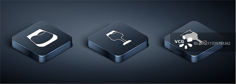 2.5D威士忌酒杯葡萄酒杯合集图片素材