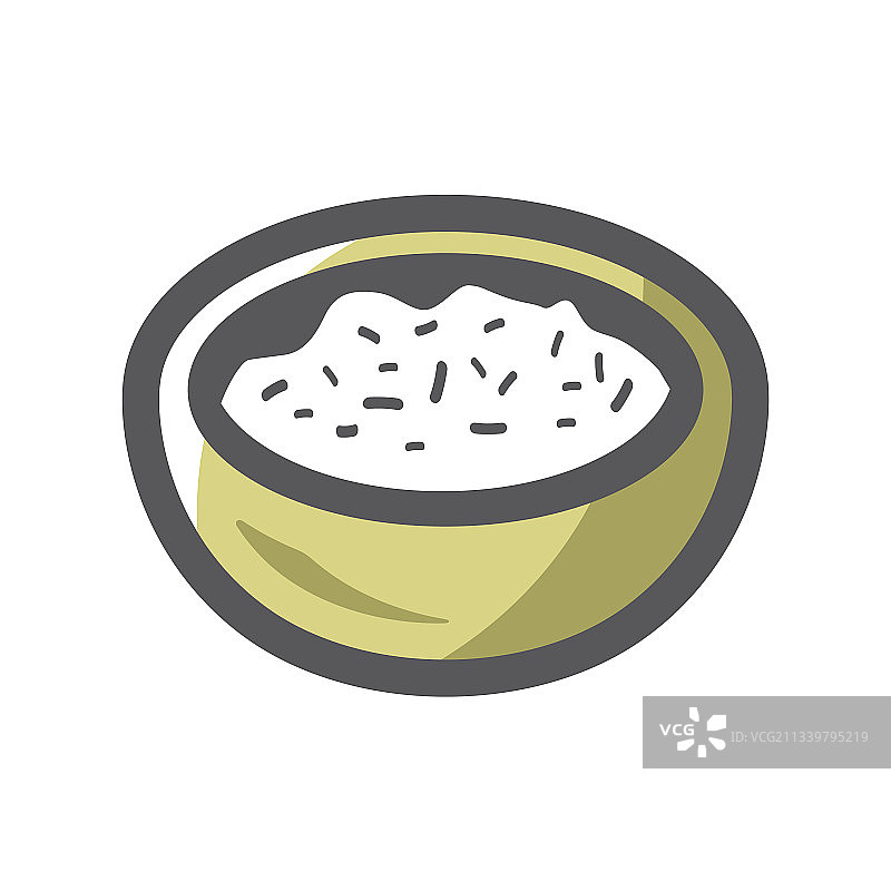 卡通黄色杯子粥图标图片素材