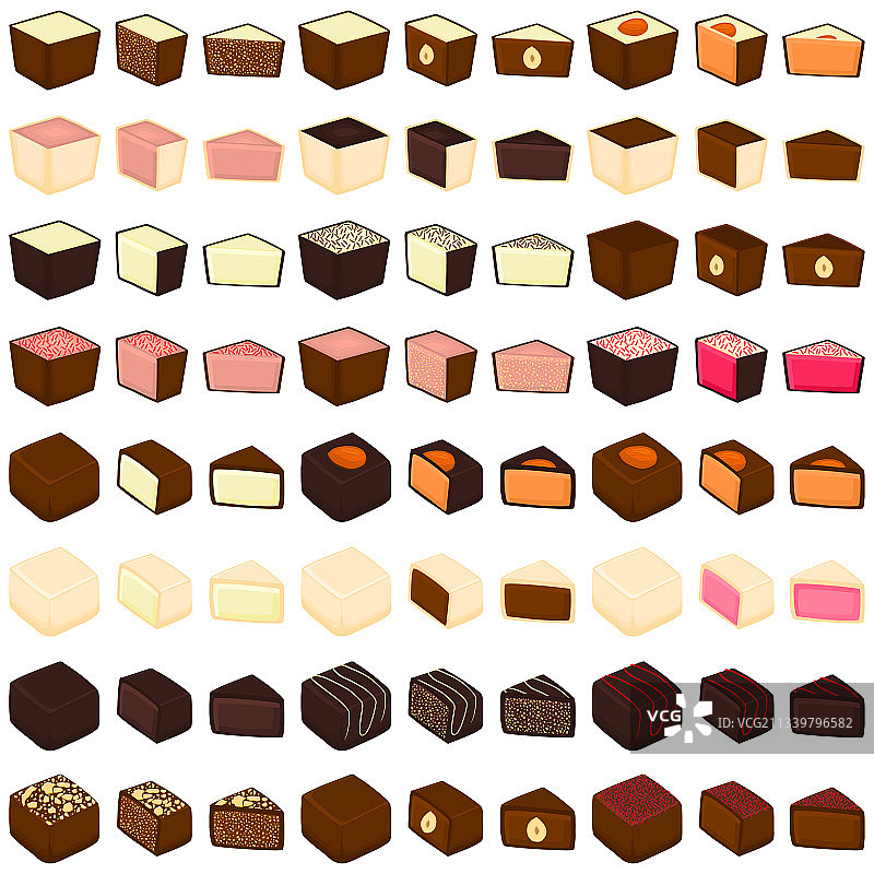 精美巧克力糖果套装图片素材