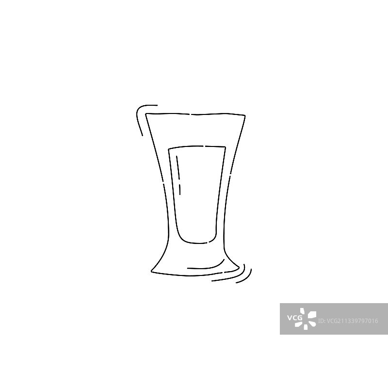 白色背景卡通龙舌兰酒杯图片素材