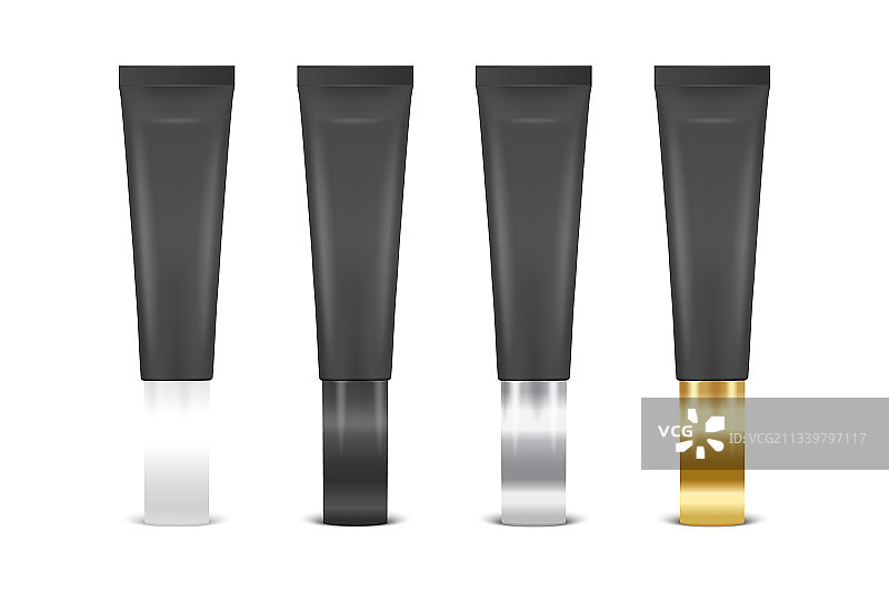 3D仿真塑料金属黑色润唇膏图片素材