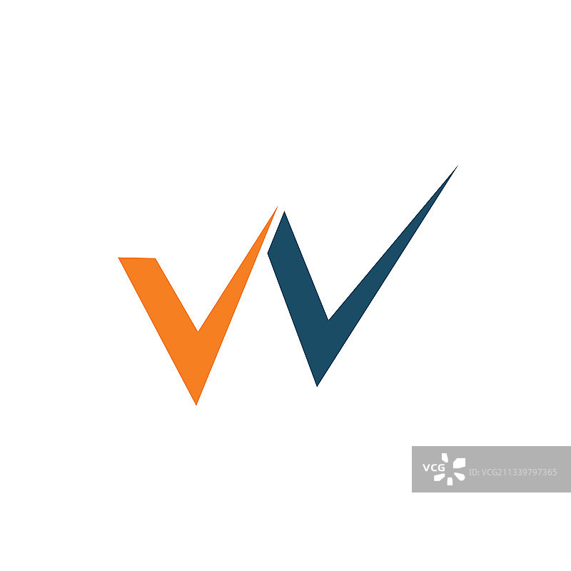 W字母标志模板图片素材