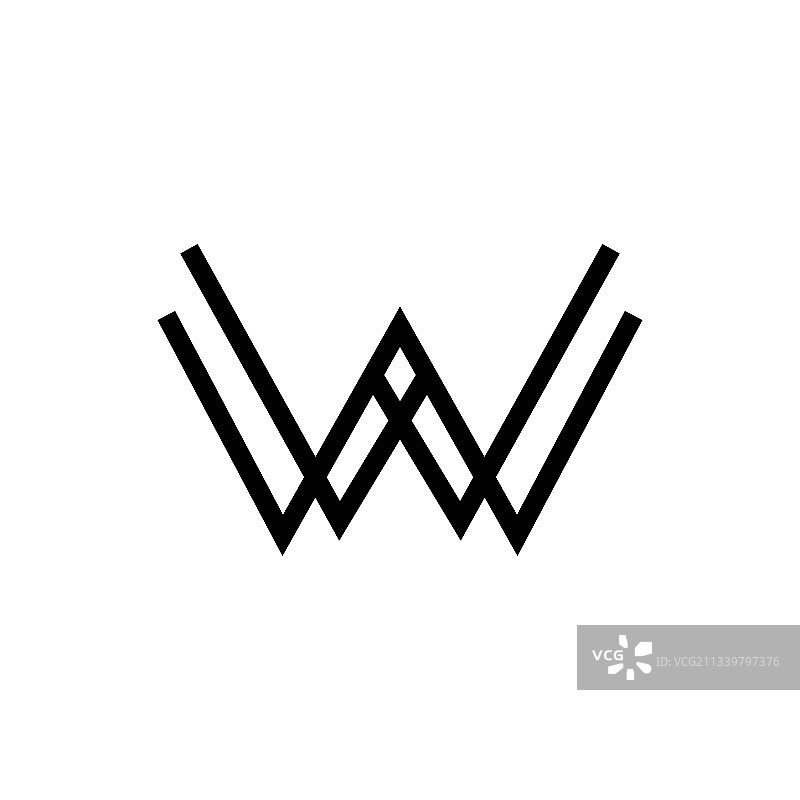 W字母标志模板图片素材