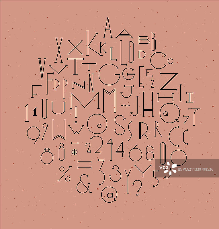 珊瑚粉装饰艺术字母图片素材