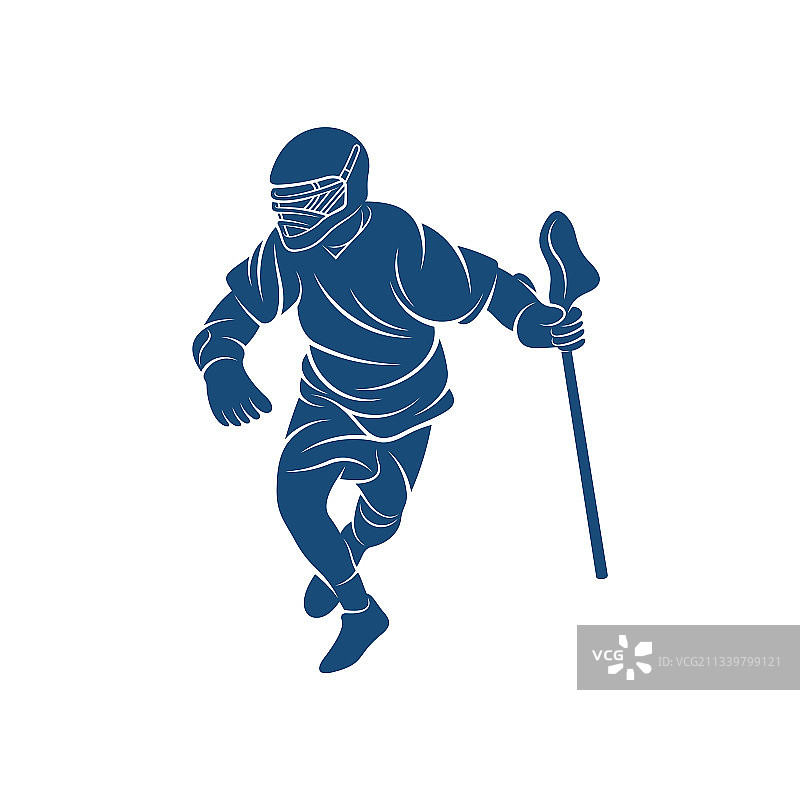 长曲棍球运动创意标志设计图片素材