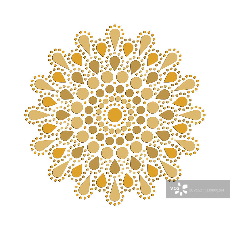 单色点绘曼陀罗图片素材