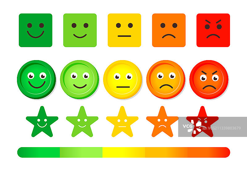 情感反馈等级图标图片素材