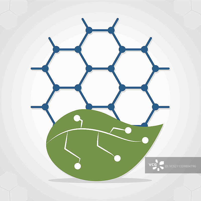 纳米技术与树叶图片素材