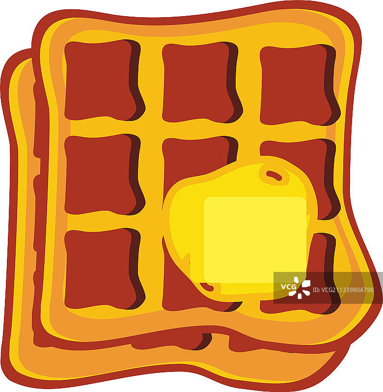 美味黄油华夫饼图片素材