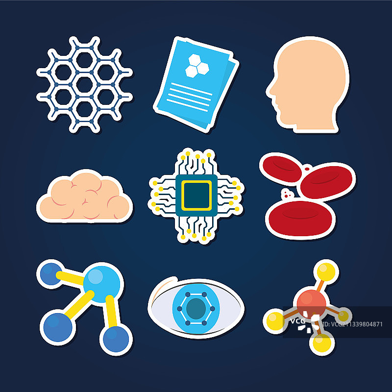 纳米技术图标合集图片素材