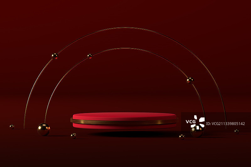 3D渲染极简风格高级质感展示台图片素材