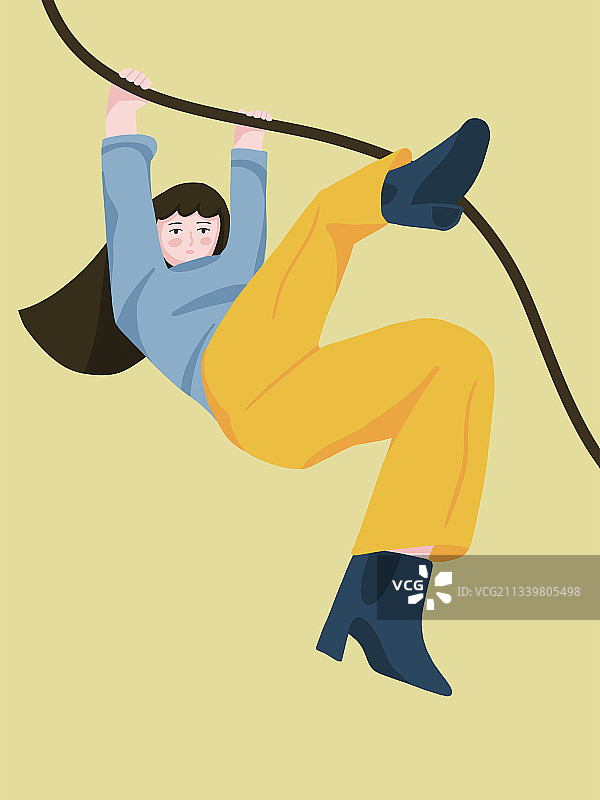 撑杆而起的女孩图片素材