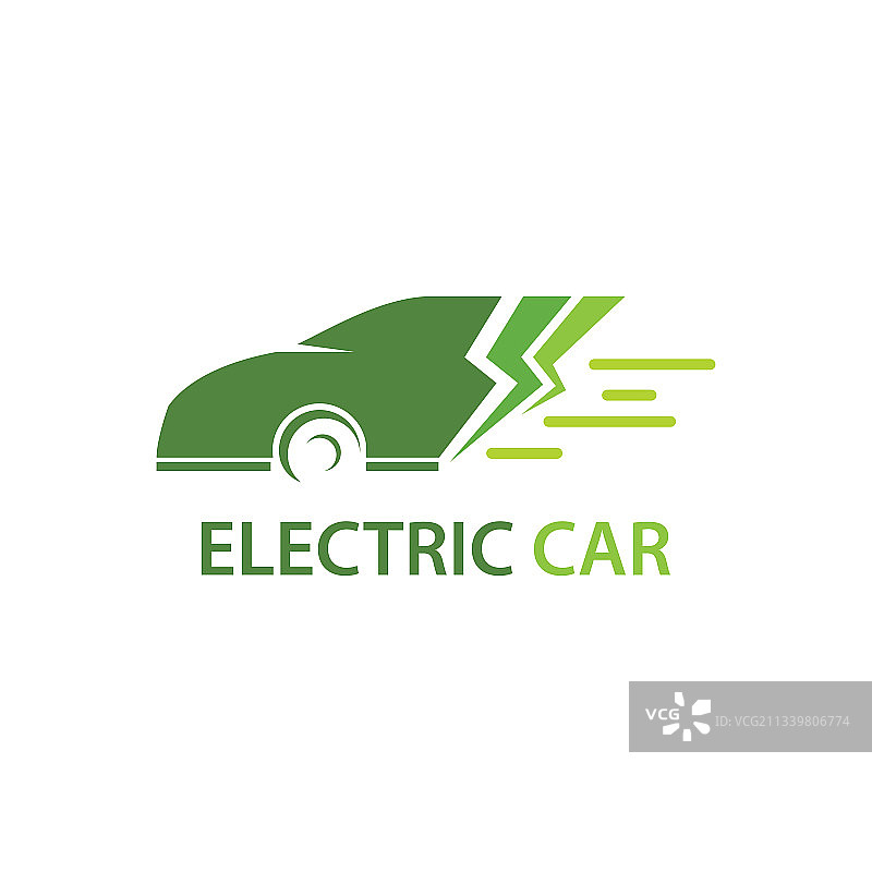 绿色电动汽车图片素材