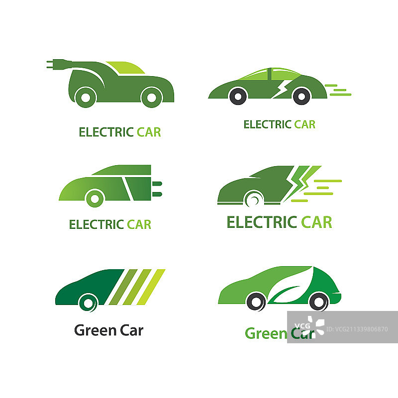绿色电动汽车图片素材