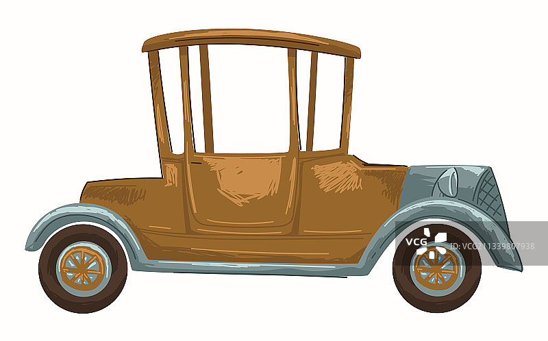 复古小型老爷车图片素材