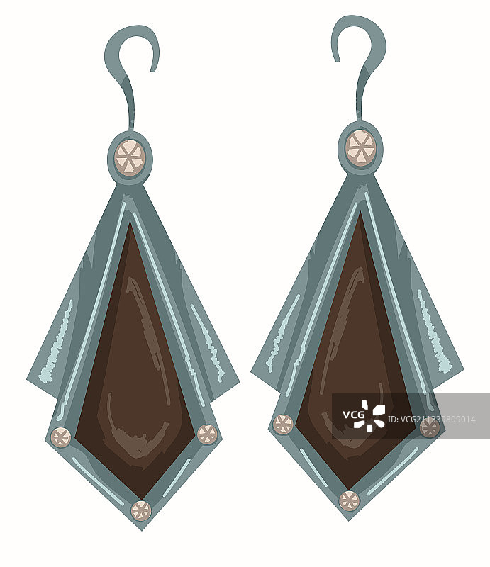 几何造型复古耳环图片素材