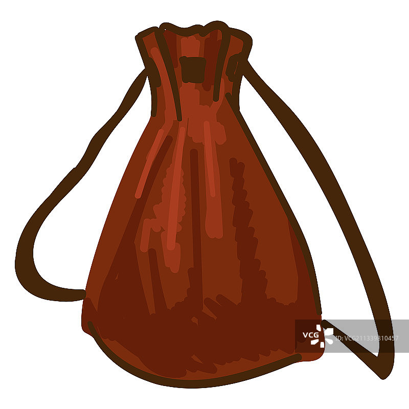 旧麻袋中世纪钱包或储物袋图片素材