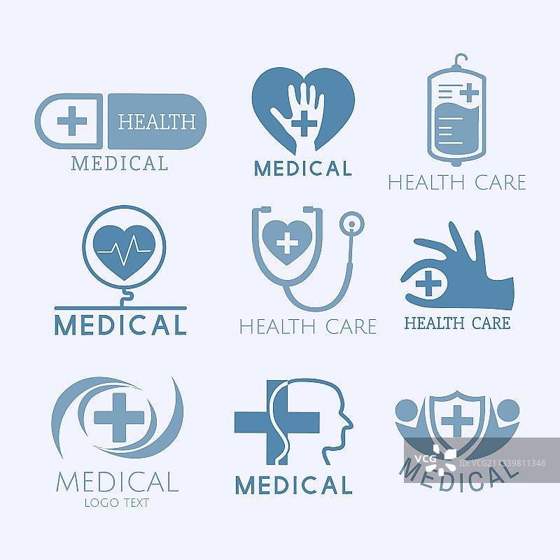 医疗服务标识套装图片素材