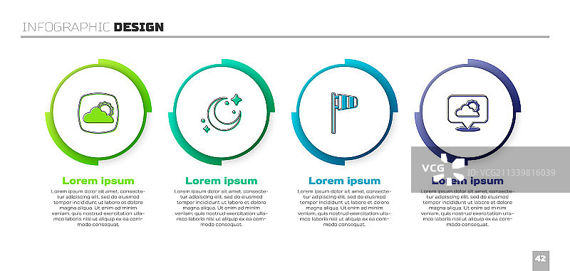 天气预报月亮星星圆锥合集图片素材