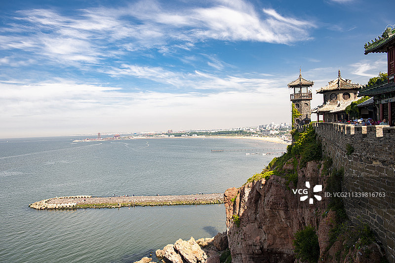 2010-06-25中国，山东省，烟台市，蓬莱阁景区图片素材