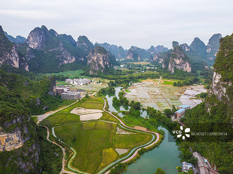 广西大新县明仕田园风景区图片素材