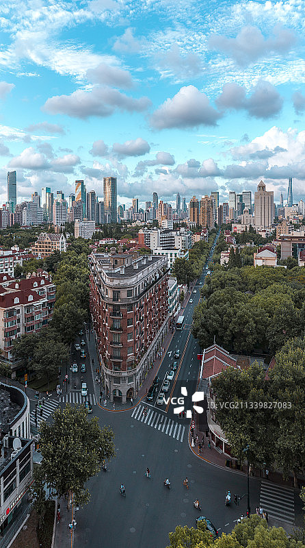 鸟瞰武康大楼图片素材