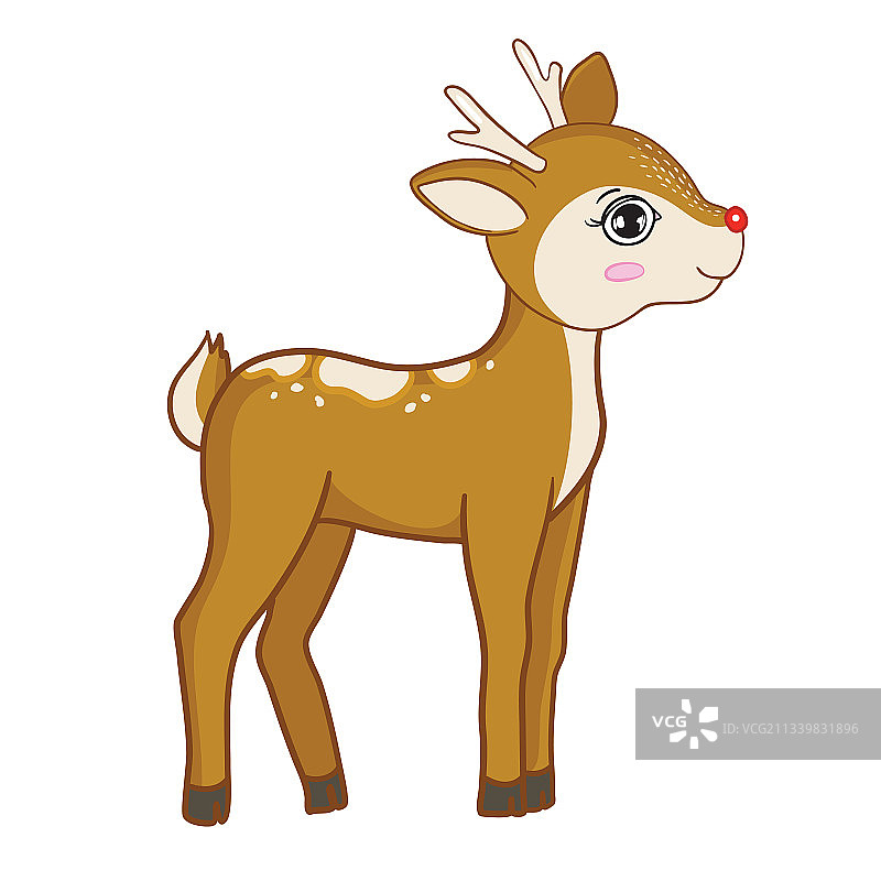 手绘可爱小鹿图案图片素材