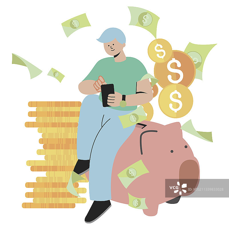 储蓄投资赚钱图片素材