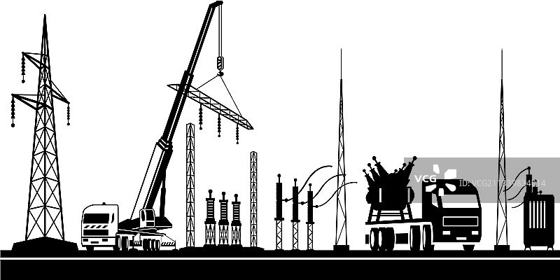 建筑电网变电站图片素材