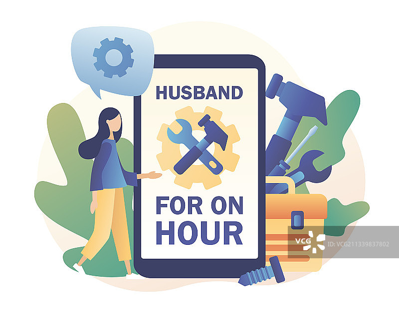 一小时丈夫：在线维修服务图片素材