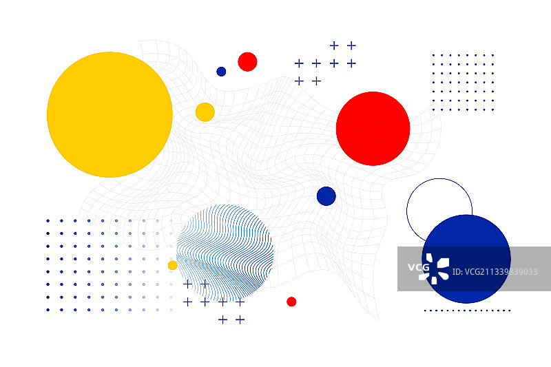 极简风格蒙德里安配色几何元素插图图片素材