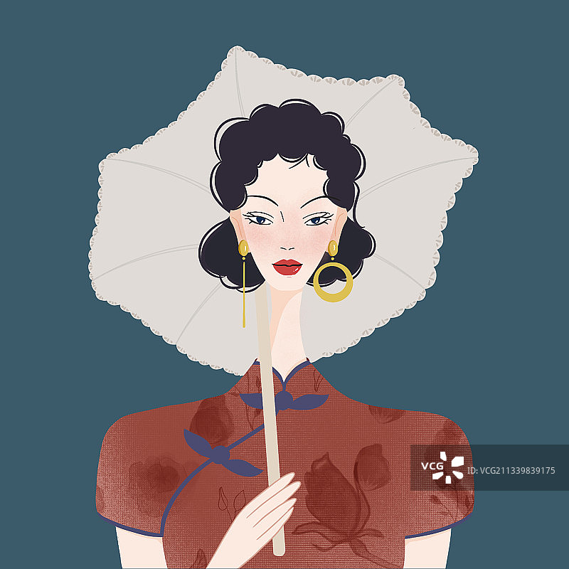 杂志风人物——东方韵味，优雅女人图片素材