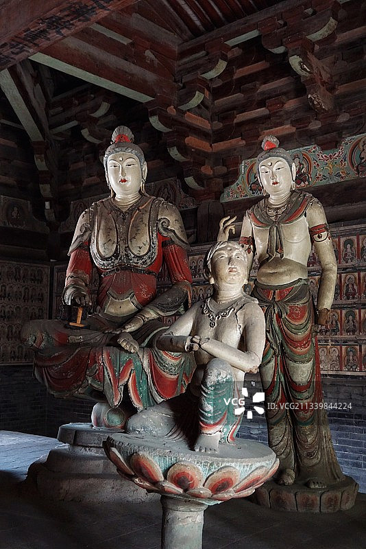 山西平遥镇国寺彩塑图片素材