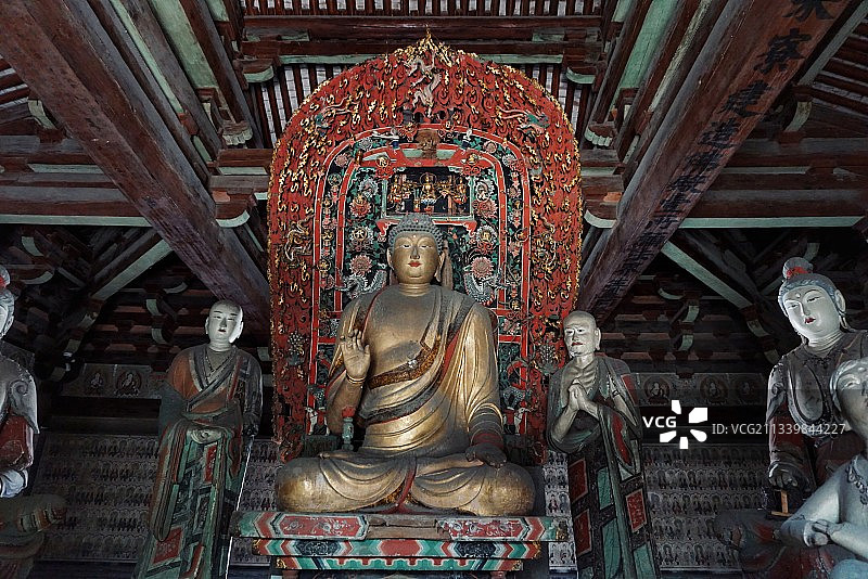 山西平遥镇国寺彩塑图片素材