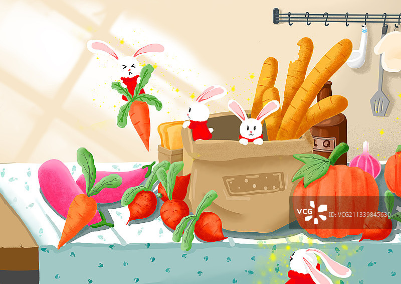 天天与他的兔精灵图片素材