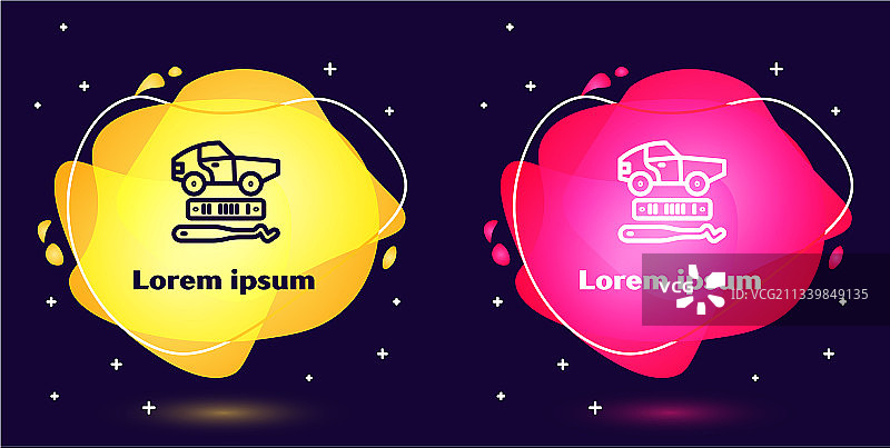 汽车盗窃图标，蓝色背景图片素材