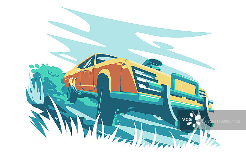 狂野橙色快车图片素材