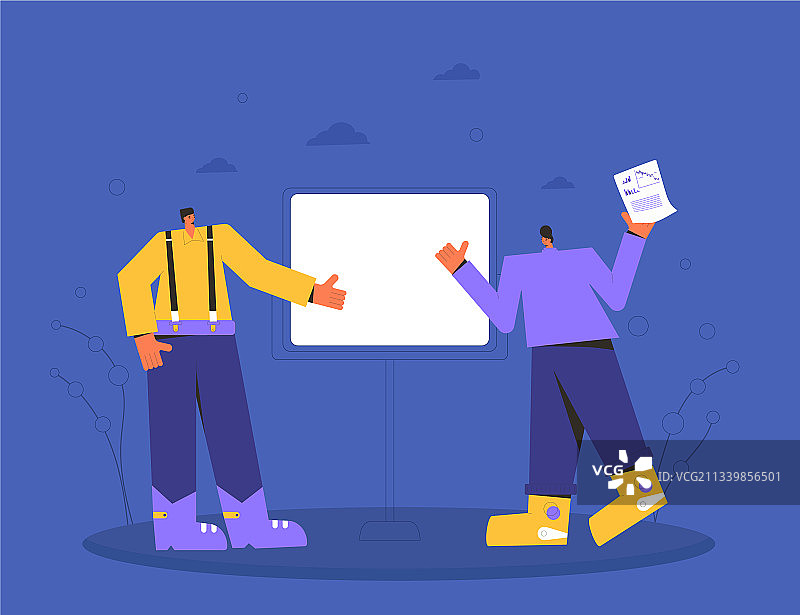 年轻人站在附近的PPT演示图片素材